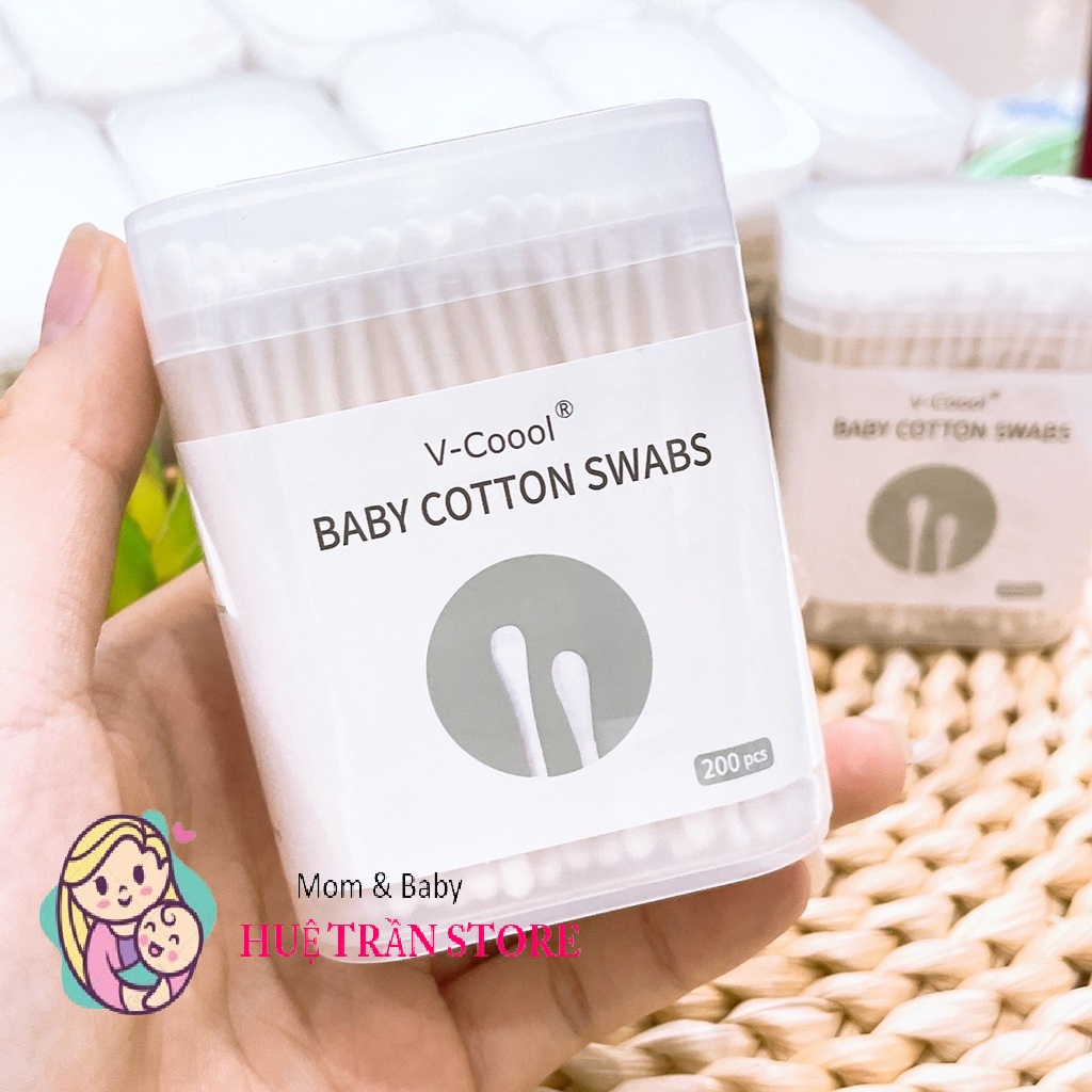 Tăm bông trẻ em V-Cool hộp 200 que