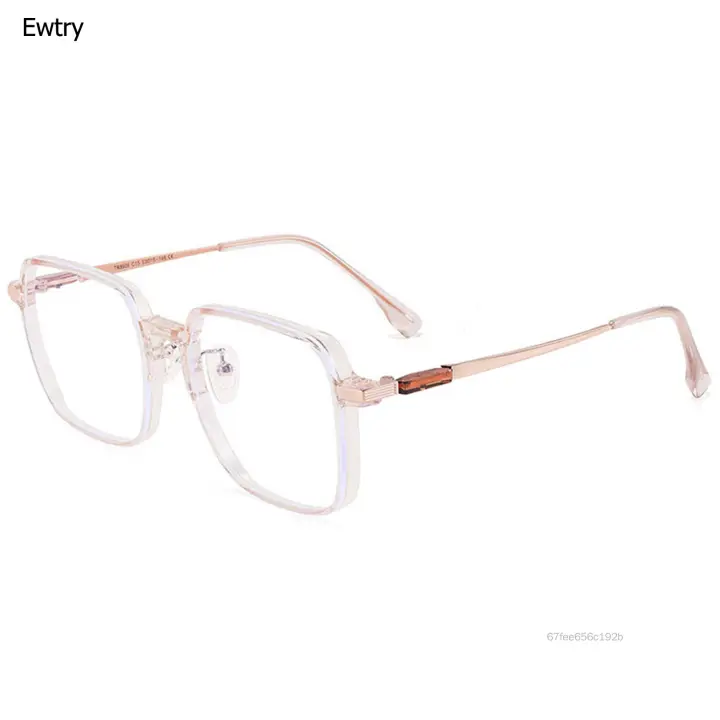 Nearsighted Distance Glasses Retro Short Sighted Eyewear Anti Glare Square Full Frame for Working Dating Shopping DB-VN