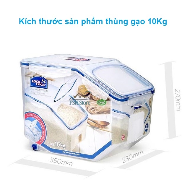 Thùng đựng gạo Lock&Lock Special 5L HPL700 - 10Kg HPL510 - Thiết kế nhỏ gọn, không chiếm nhiều diện tích sử dụng.
