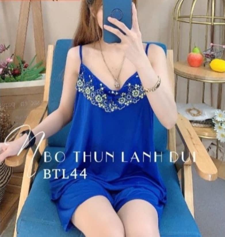 Đồ bộ thun lạnh 2 dây phối ren hoa siêu xinh
