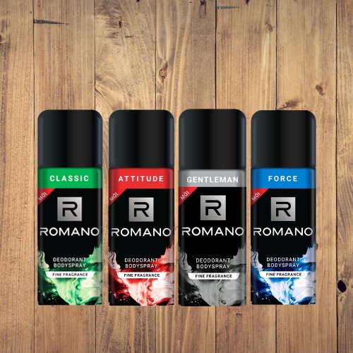 Xịt khử mùi toàn thân ngăn mồ hôi và mùi cơ thể Romano Attitude/Gentleman/Force/Classic 150ml
