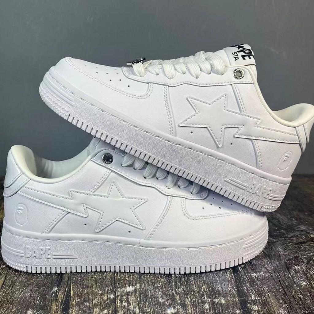 All white hot sale bapesta