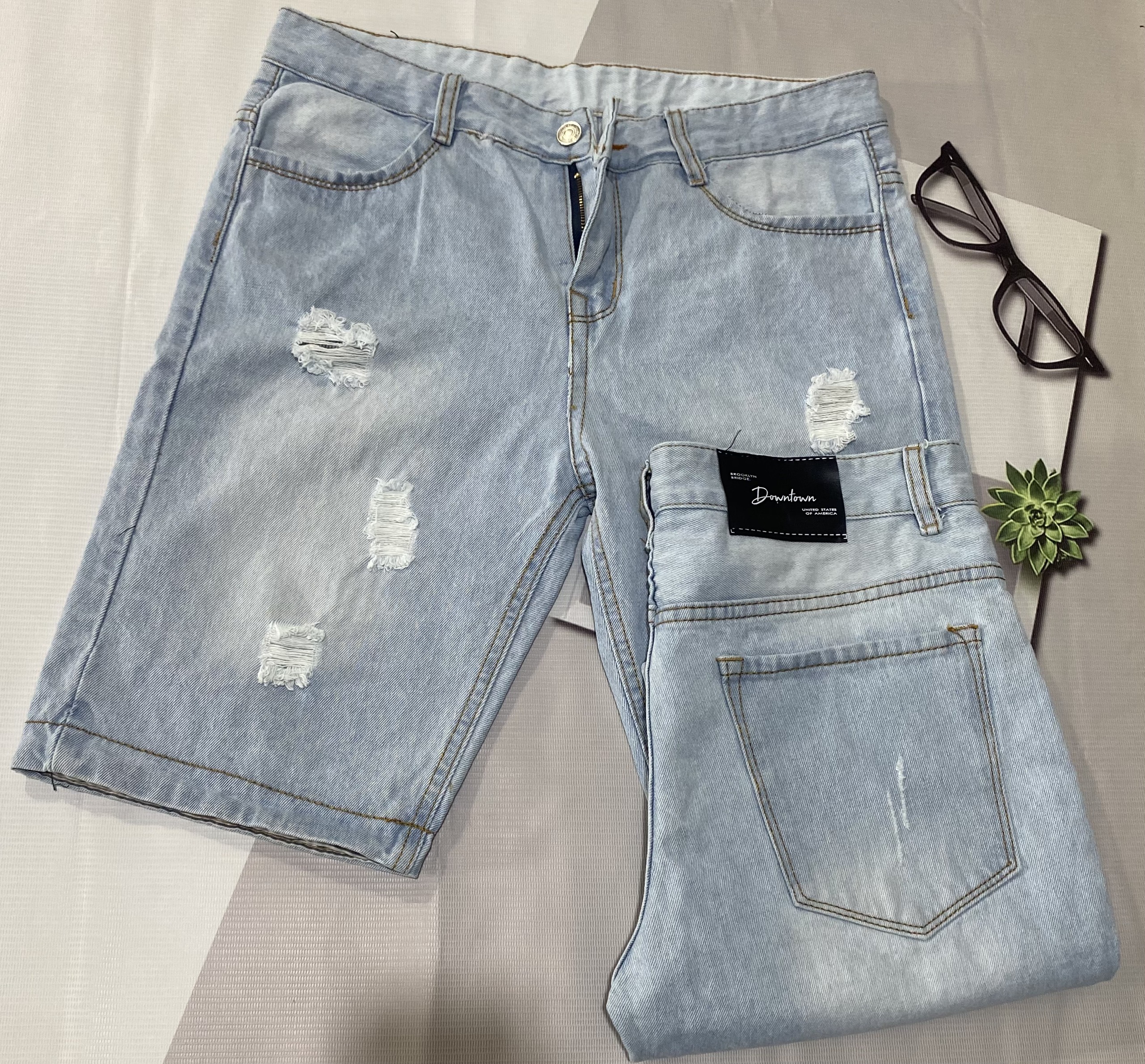 [HCM]Quần Short Jean Nam Cotton Cao Cấp ht