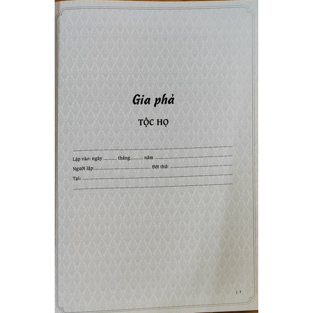Sách Gia phả dòng tộc (bìa cứng) - Minh Thắng