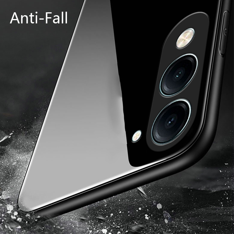 Biruiqu%20For%20VIVO%20Y04/Y19e/Y19%205G%20Shockproof%20Tempered%20Glass%20Back%20Soft%20Silicone%20Edge%20Black%20Case%20Cover%20Casing%20-%20Image%204