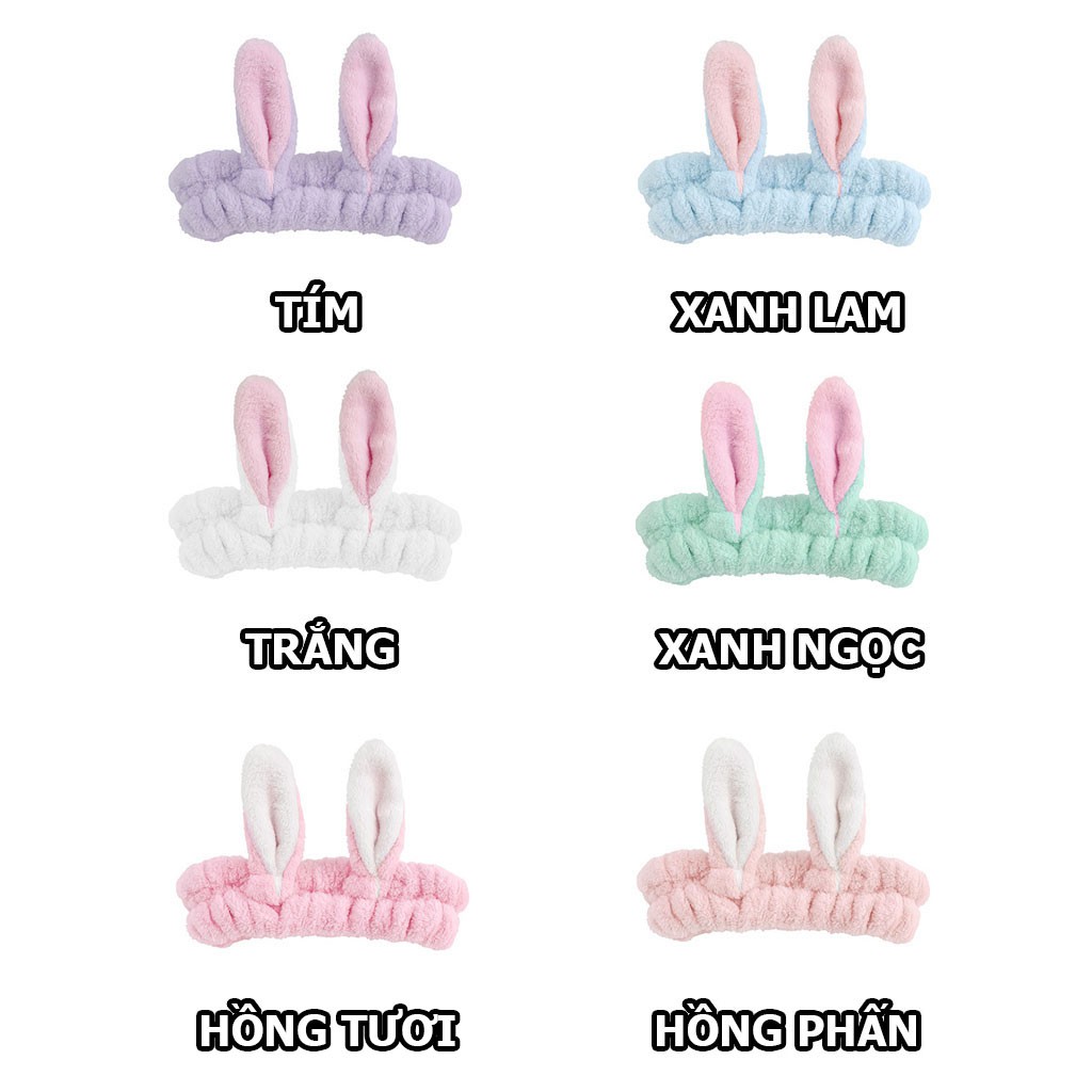 Băng đô rửa mặt nữ trang điểm Tai Thỏ