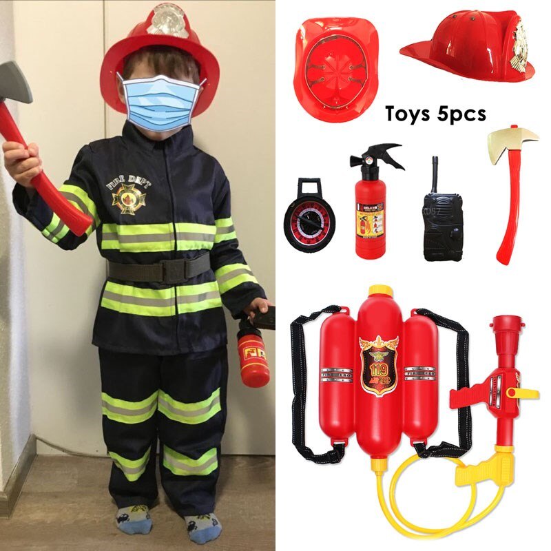Bộ Đồ Hóa Trang Lính Cứu Hỏa Độc Đáo Cho Bé Trai