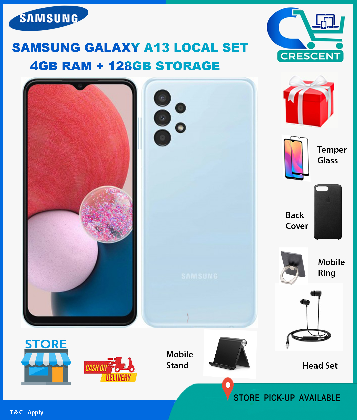 SAMSUNG GALAXY A13 (4/128GB) LOCAL & (6/128GB) EXPORT || BRAND NEW  || 1 YEAR SAMSUNG WARRANTY || WITH GIFT !!