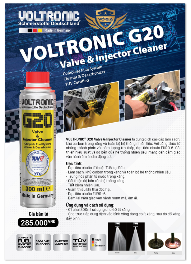 Dung dịch súc rửa động cơ VOLTRONIC E20 ENGINE FLUSH 1L - chiếc lẻ
