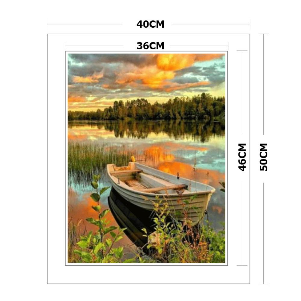 11CT Stamped Scenery Cross Stitch DIY Embroidery Threads Set Needlework