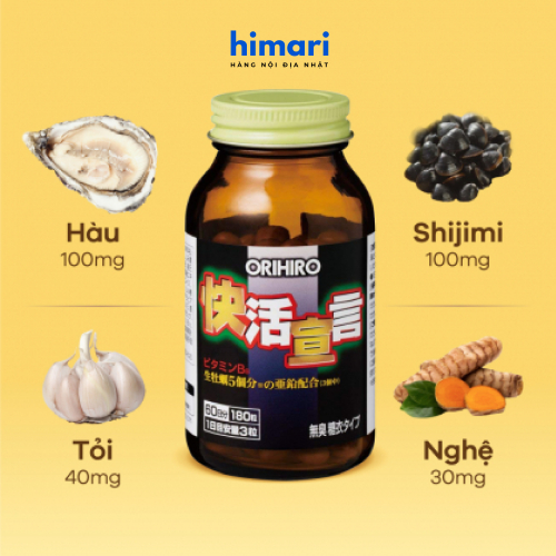 Orihiro Hàu Nghệ Tỏi 180 Viên