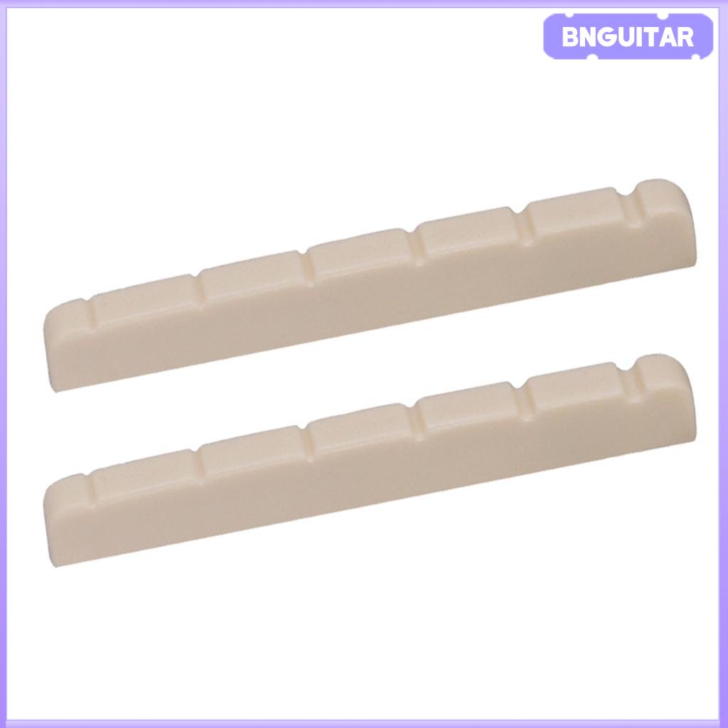BNGUITAR Finest 2 Pieces Slotted Electric Guitar Nuts DIY Musical