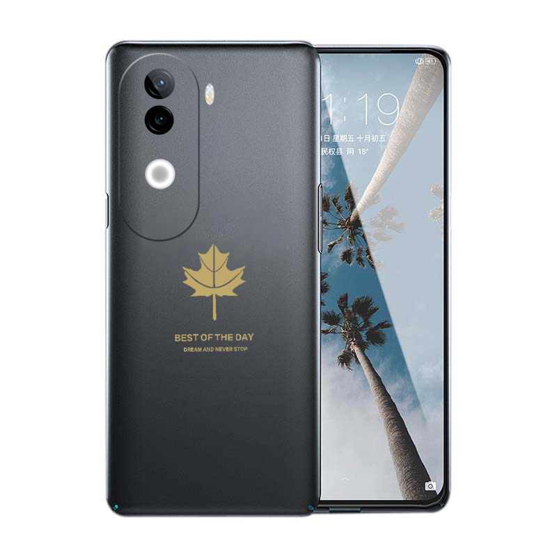 New Phone case vivo iqoo Z9 Back cover Soft Silicone Maple Leaf Shape For Vivo iqoo Z9S case.