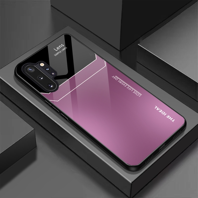 Ốp lưng samsung note 10, note 10 plus mặt lưng kính, chống sốc, thiết kế riêng