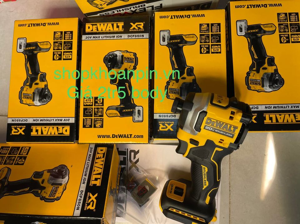 MÁY VẶN VÍT DÙNG PIN 20V DEWALT DCF850N (Thân máy)