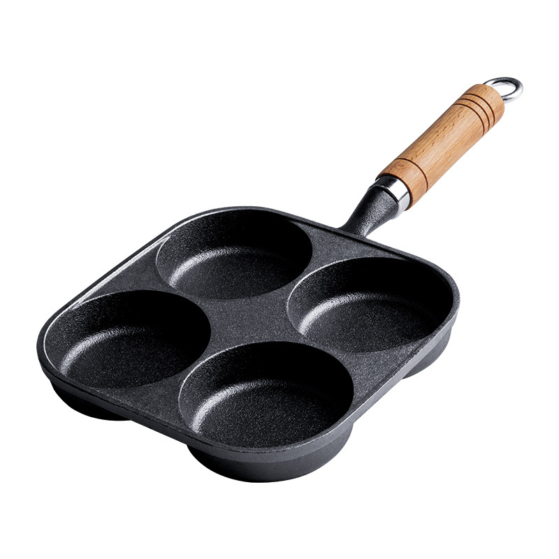 Cast iron omelette pan deepening egg burger machine mold home non stick pan breakfast pan egg dumpling pan