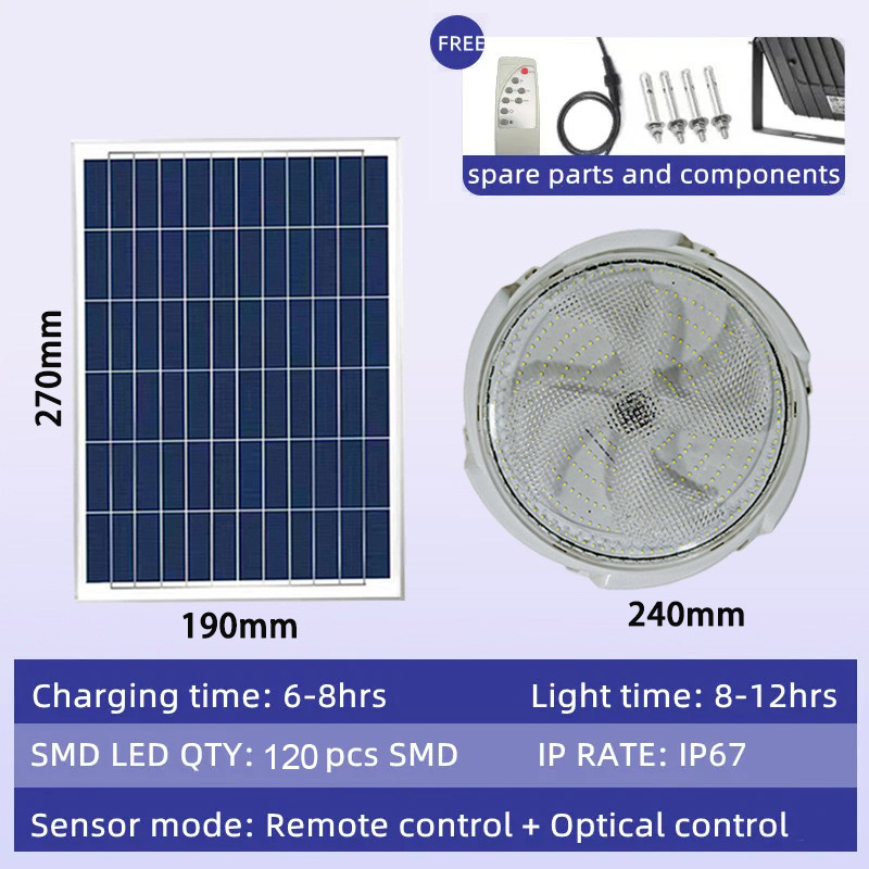 KS Solar ceiling light cross-border hot sale home indoor bedroom lighting balcony living room LED solar