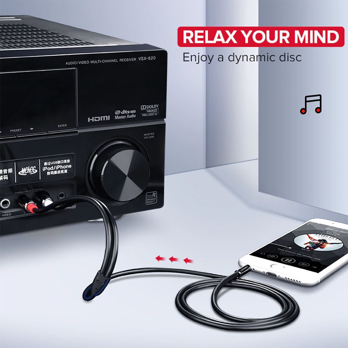 [HCM]Cáp Audio 3.5mm ra 2RCA Cao Cấp UGREEN AV116