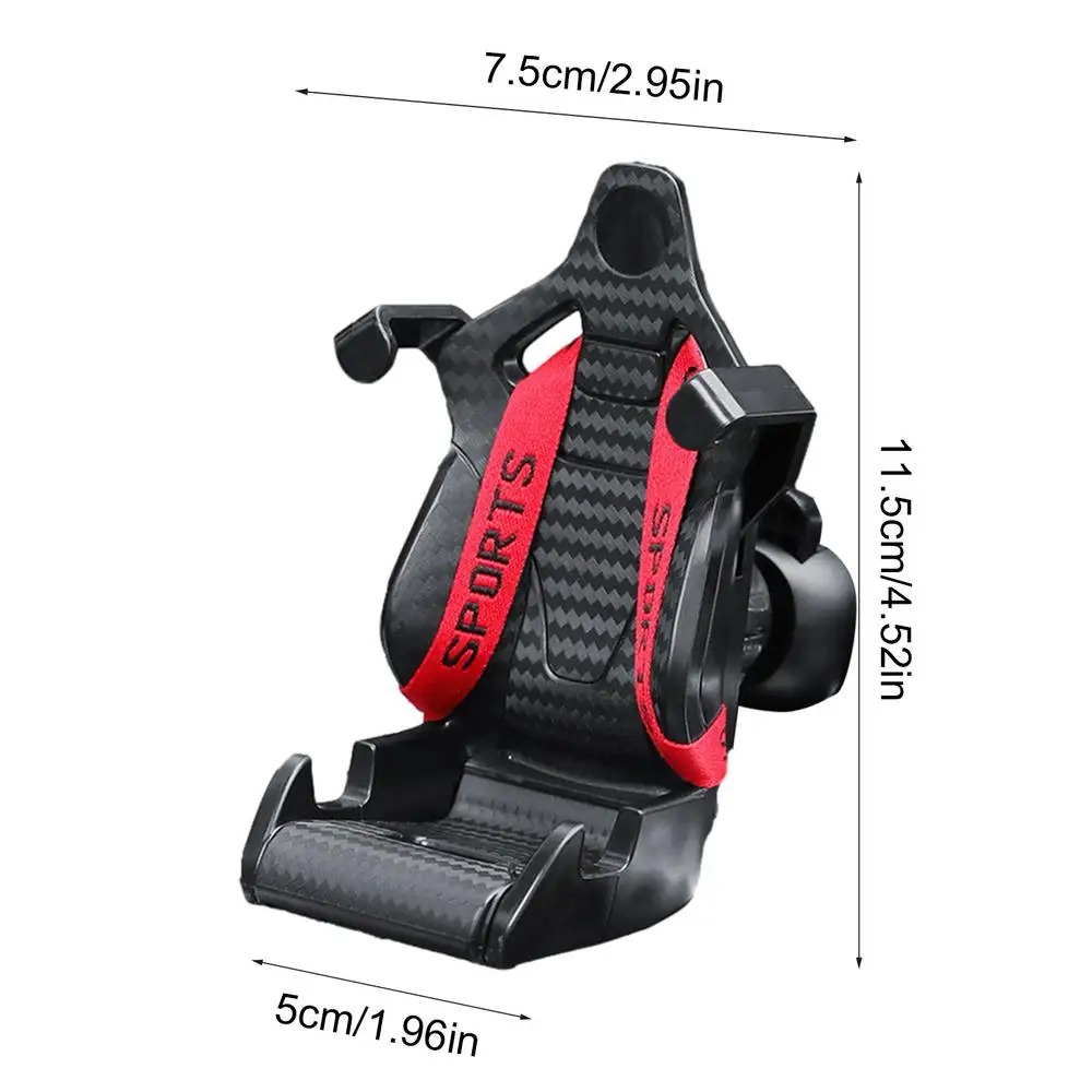 PETI MOTORS Racing Seat Cesign Car Phone Holder Auto Air Vent Air Vent Phone Mount Universal Bracket Cell Phone Support for iPhone/Samsung/Xiaomi