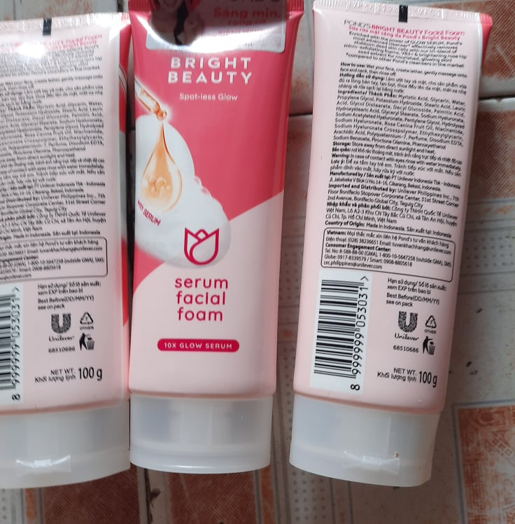 sữa rửa mặt pond's trắng hồng da 100ml