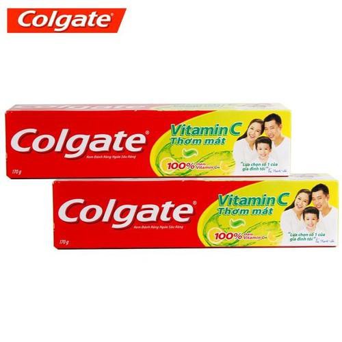 Kem đánh răng colgate vitamin c -thơm mát 100% - giảm nhiệt miệng 170/220g
