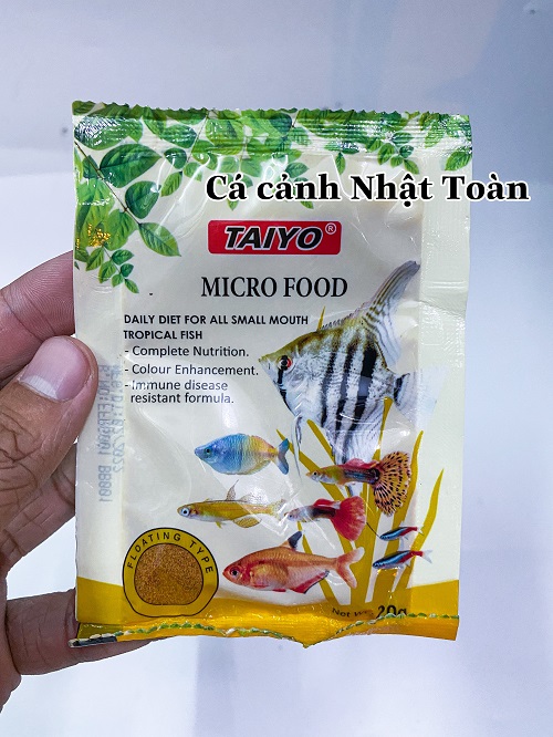 "hoàn tiền đến 10%" thức ăn micro food taiyo ấn độ 20g cho cá cảnh thủy sinh