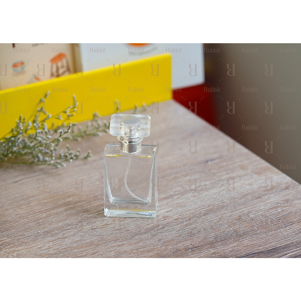 Chai lọ chiết đựng nước hoa thủy tinh hình vuông kiểu C h a n e l C o c o 30ml cao cấp Thỏ Lab