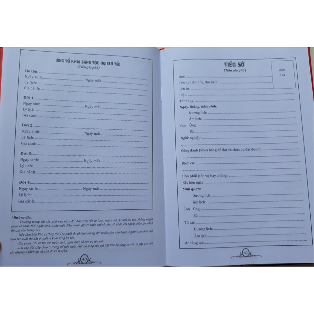 Sách Gia phả dòng tộc (bìa cứng) - Minh Thắng