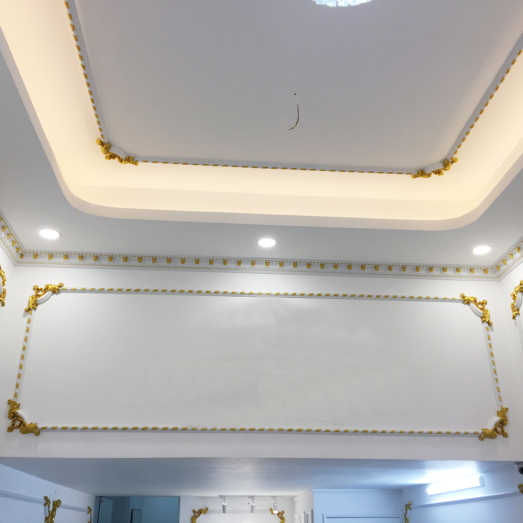 Phào chỉ tường, phù điêu góc pu