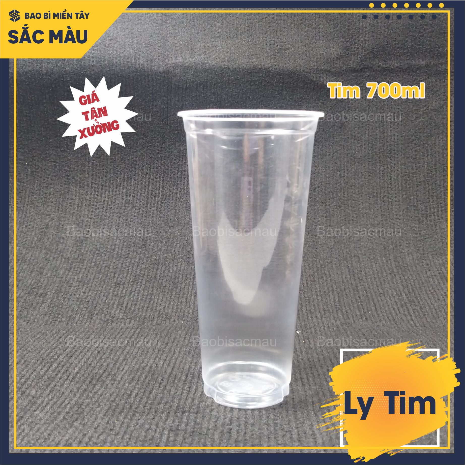 Sỉ 50 cốc/ ly nhựa tim 500ml và 700ml