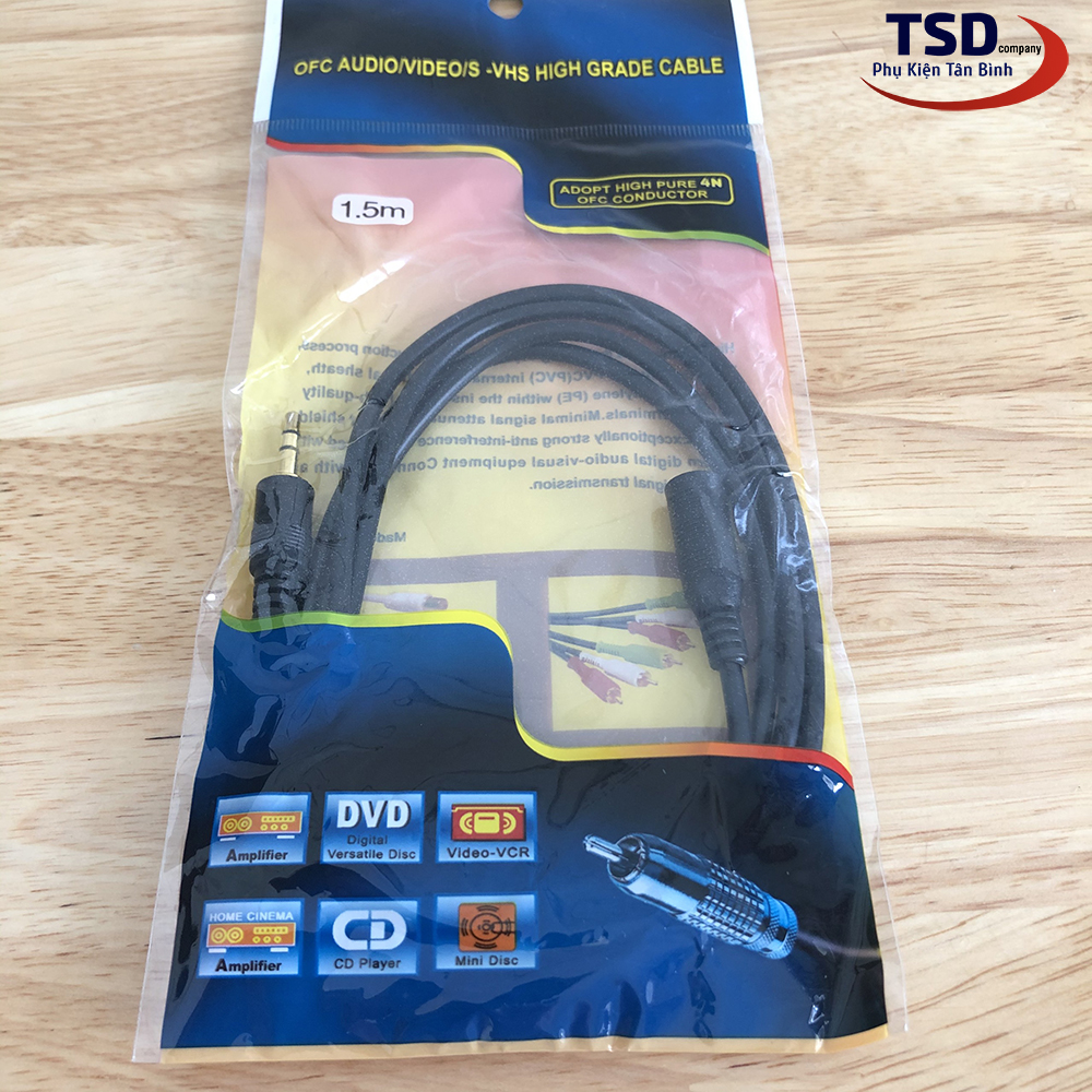 Dây Cáp Loa Nối Dài 1,5M