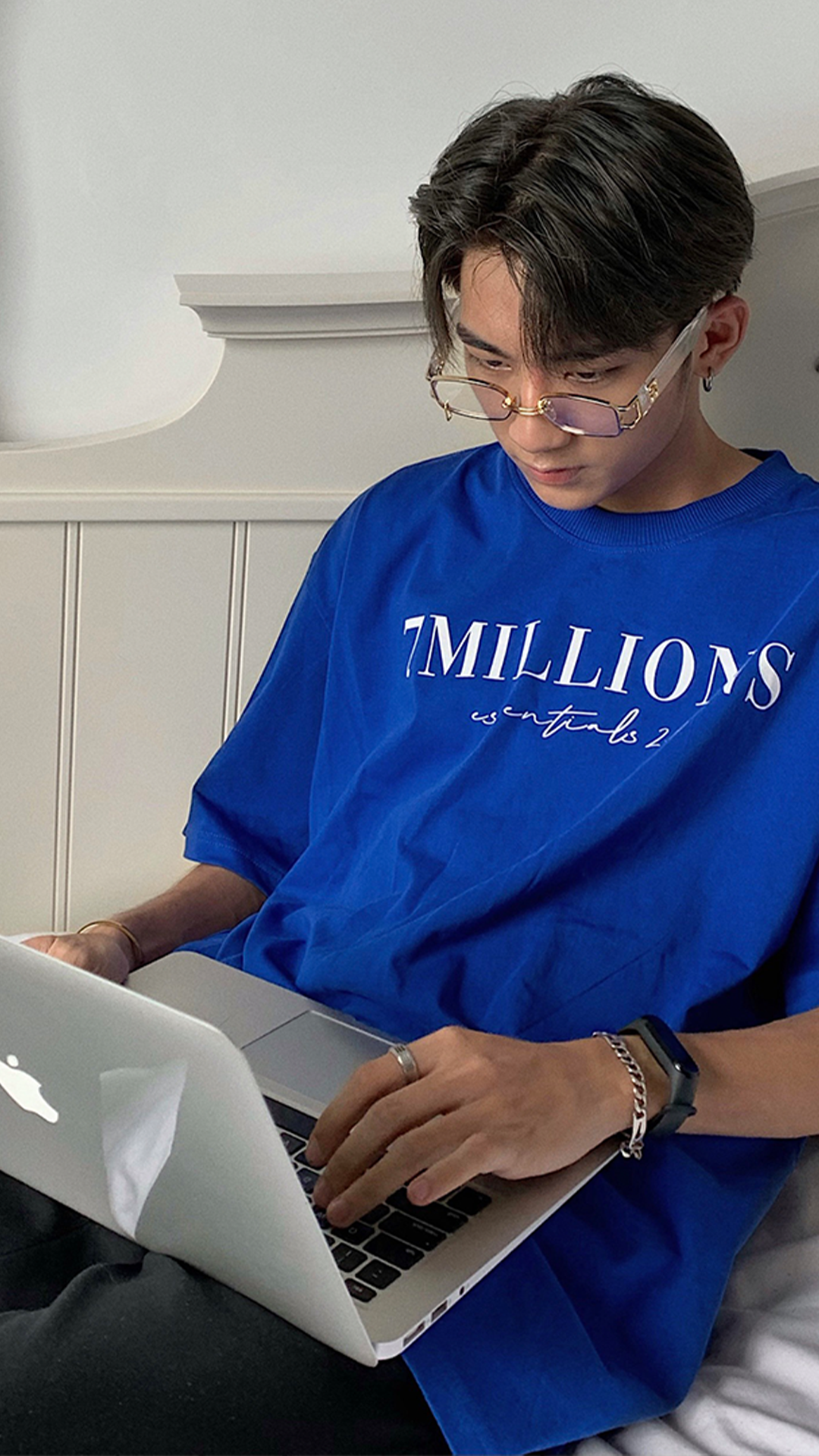 7MILLIONS Áo thu Basic 2.0 / Màu xanh
