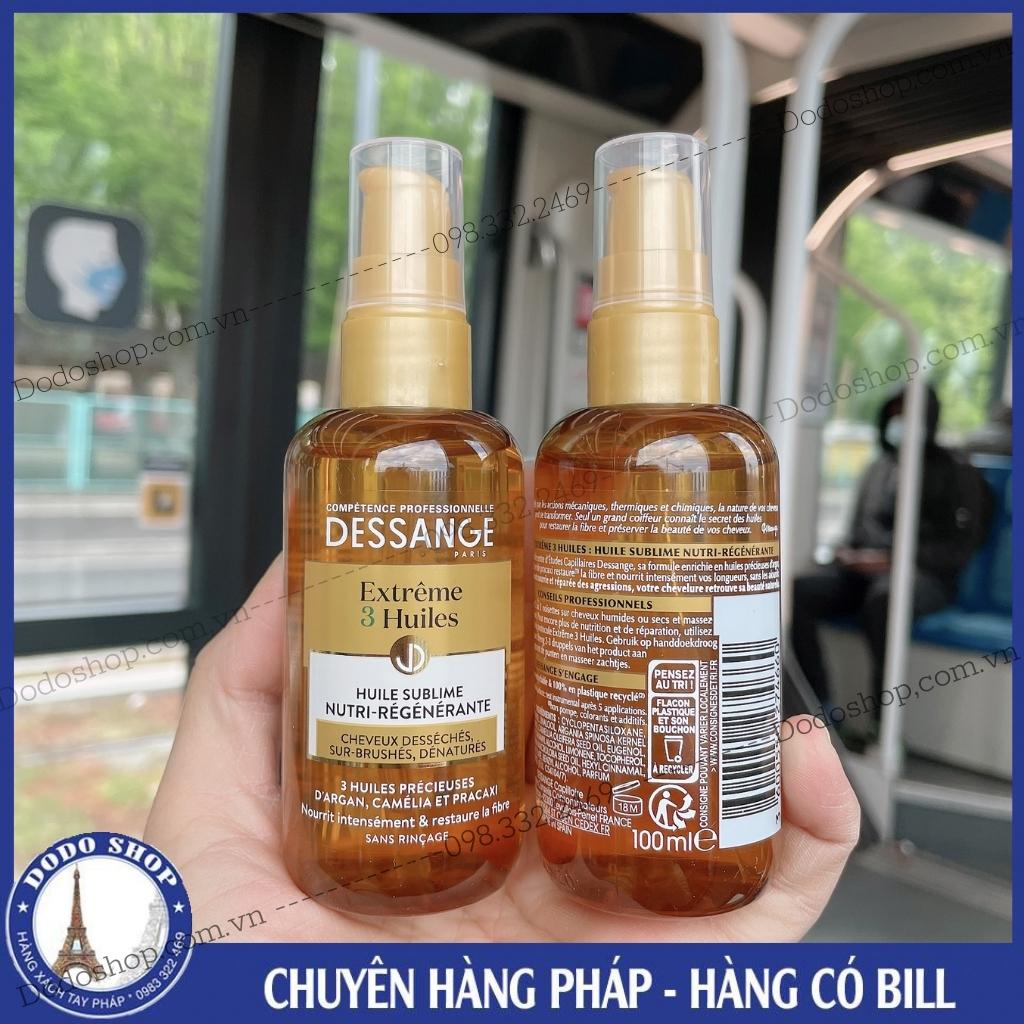 Tinh dầu dưỡng tóc Dessange Extreme 3 Huiles của Pháp, giúp dưỡng, phục hồi tóc yếu, tóc hư tổn_Dodoshop.com.vn
