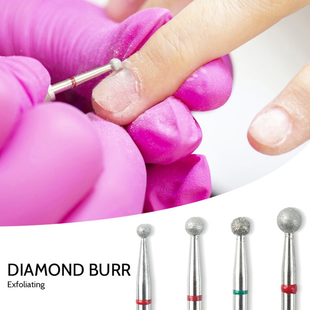 Đá mài mòn Cho Dụng cụ xoay đá mài Bánh Xe Đầu Móng Tay Sanding Tip Tẩy Tế Bào Chết Thép da chết Grit đầu tròn