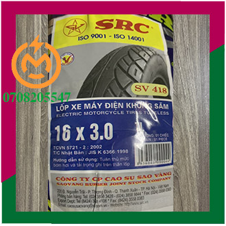 Vỏ xe đạp điện không ruột 16x3.0 - lốp không săm xe điện 16 x 3.0