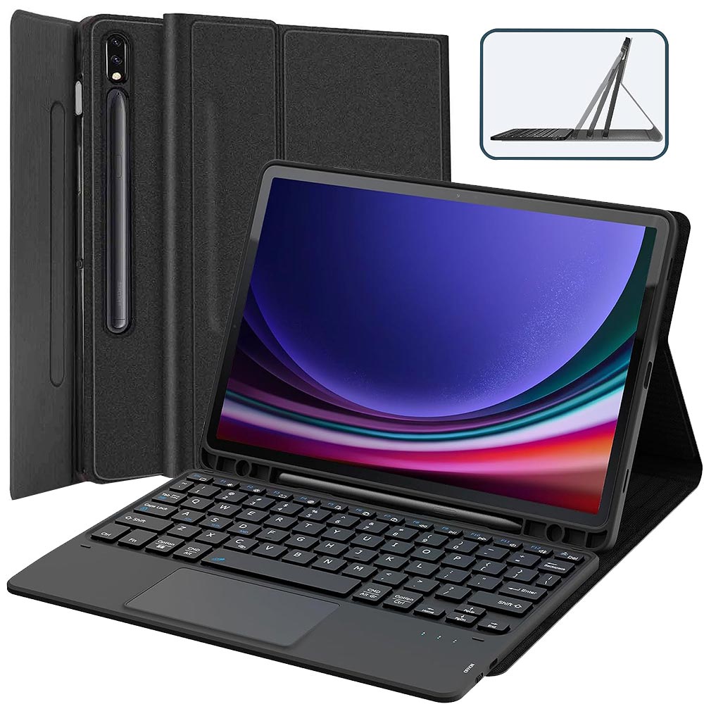 for Samsung Tab S9 Plus Keyboard Case with Trackpad,Slim Stand Flip ...