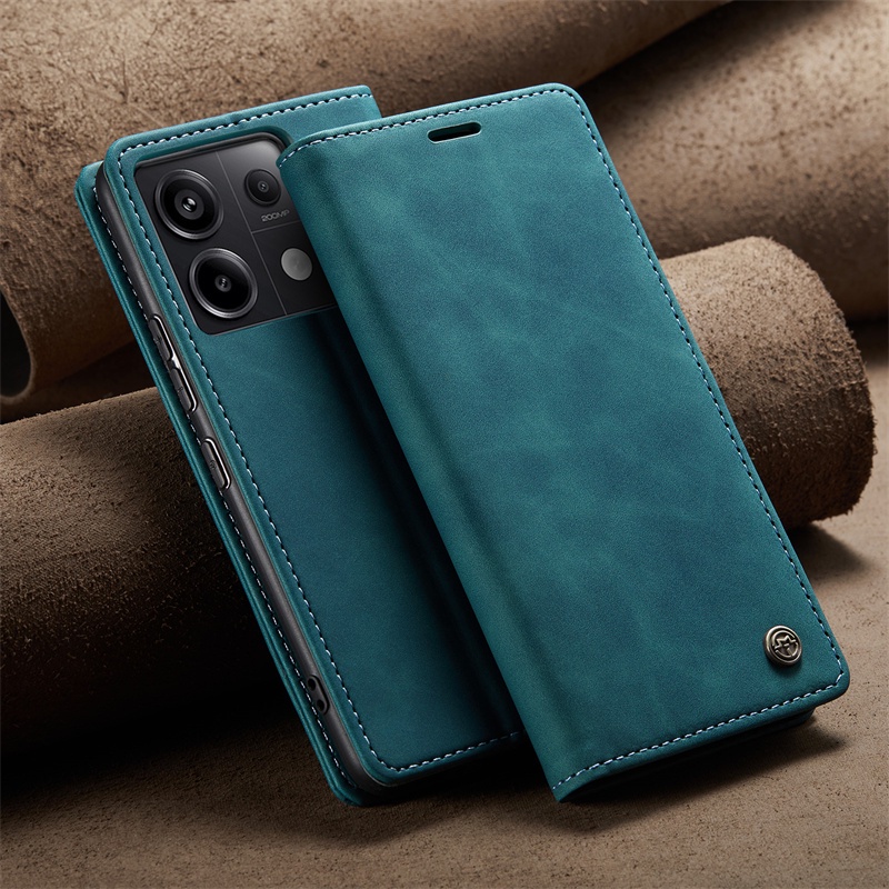 Flip Matte PU Leather Phone Case For Xiaomi Redmi Note 13 Pro Note13 Note13Pro 5G Card Slot wallet Bracket Shockproof Protection Cases Cover Casing