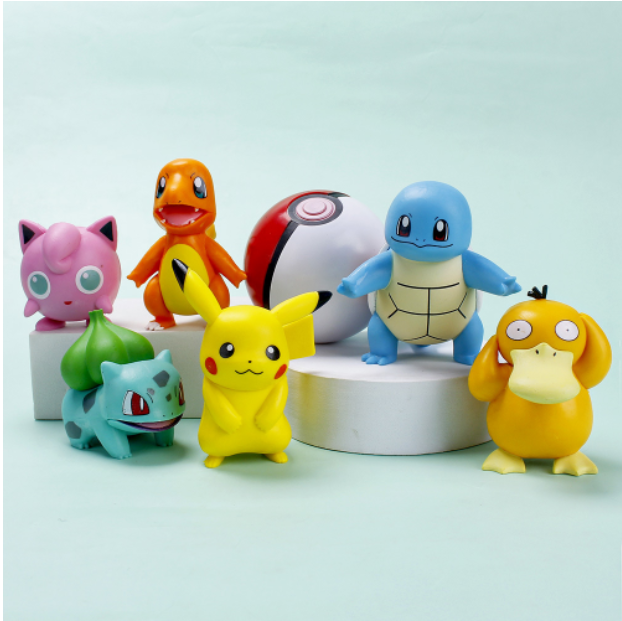 Mô Hình Nhân Vật Pokemon Bộ 6 Nhân Vật Pikachu Chibi Siêu Ngộ Nghĩnh Cute - Figure Pokemon