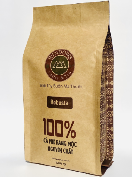 Cà phê pha phin nguyên chất rang xay mộc Buôn Mê Thuột (100% robusta) (dạng bột) 500gr