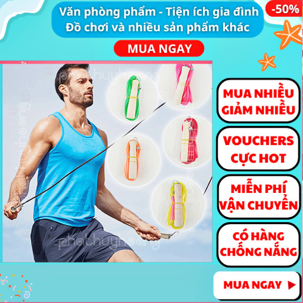 Dây nhảy tập thể dục cán gỗ dây nhựa chất lượng tốt giá rẻ ✓dây nhảy thể dục ✓dây nhảy tập thể dục giảm mỡ ✓dây nhảy thể lực ✓dây nhảy thể dục cho bé ✓dây nhảy tốc độ ✓ Nguyễn Thùy Store