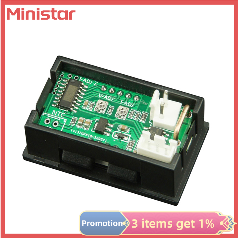 Ministar DC 0-100V 10A Ampe kế Vôn kế kỹ thuật số hiển thị thời gian kép vôn kế bảng điều khiển đồng hồ hiện tại amp Vôn kế 0.28 Quote; LED xanh đỏ