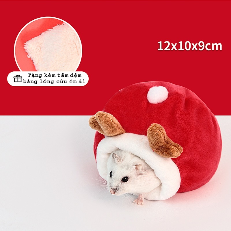 Nhà ngủ bông hình thú dễ thương cho hamster