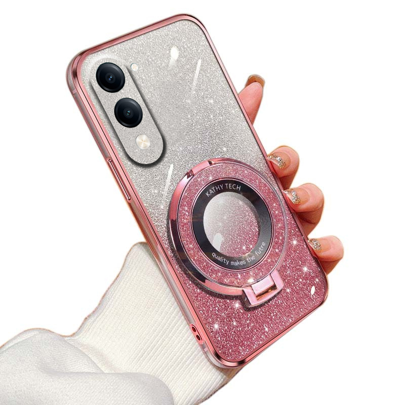 For Vivo Y04 Y29S Case Fashionable Frosted Silicone Soft Dustproof Bracket Adsorb For Vivo Y29S Y04 Back Cover. 