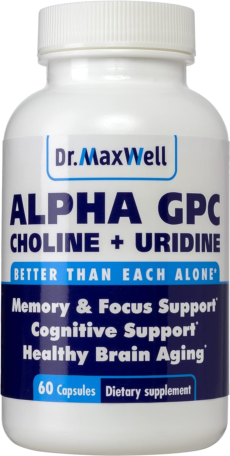  Alpha GPC 600mg + Uridine, A Choline Enhancer Better Than  Alpha-GPC Or Uridine Alone Best Alpha GPC Choline: 2in1, Soy Free, No  Fillers, USA, 60 Pills, Acetylcholine Precursor