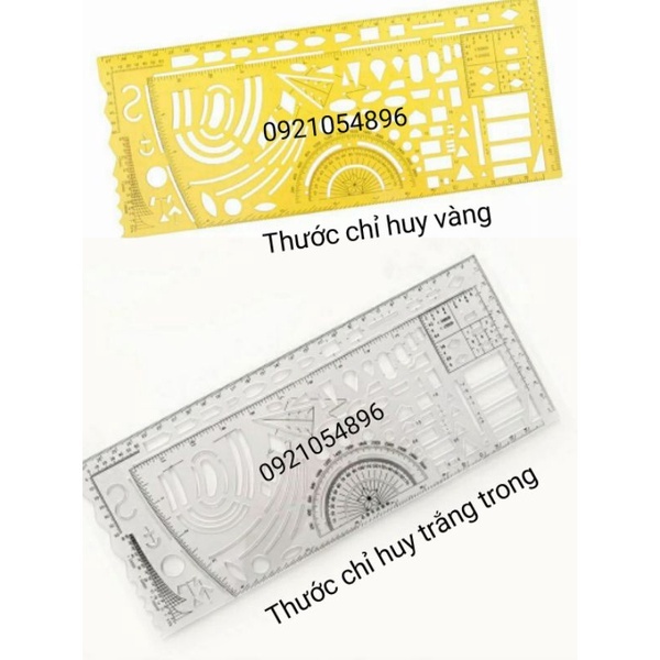 Thước chỉ huy tham mưu mẫu mới (27x18cm)