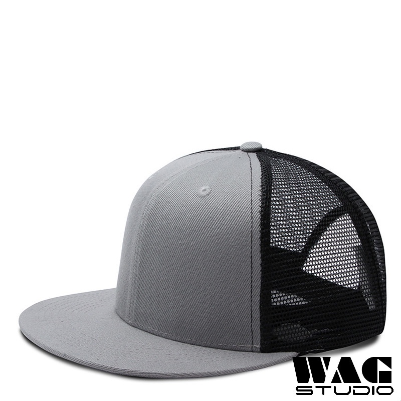 Plain Trucker Cap Flat Brim Baseball Cap Snapback Caps Men Women