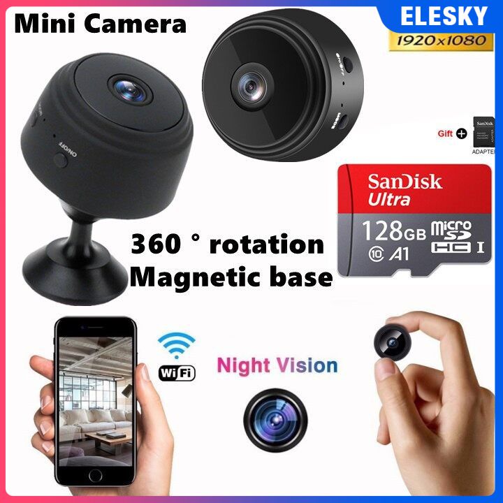 [Elesky] [Mua 1 Lấy 1] Camera an ninh wifi Máy ảnh Mini A9, điện thoại kết nối không dây CCTV Camera An Ninh Gia Đình không dây HD 1080P có 8.5 hồng ngoại
