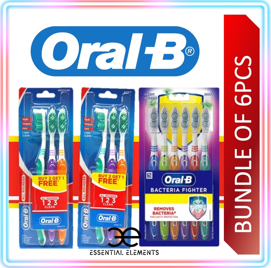 ORAL B [BUNDLE OF 6PCS] TOOTHBRUSH OralB All Rounder 123 Clean