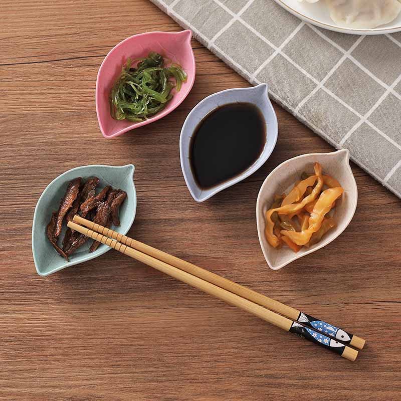 Beautiful plant shape wheat straw wheat straw leaf seasoning Bowl