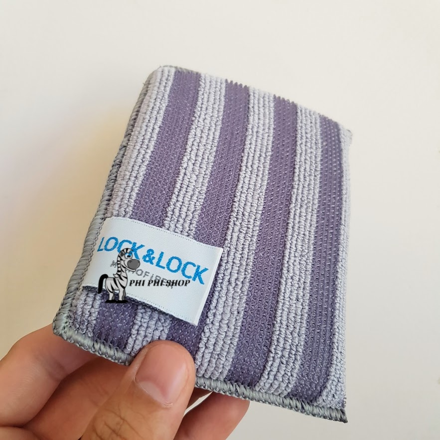 [HCM] Miếng rửa chén Lock&Lock Microfiber chùi rửa đa năng WEL028 WEL029